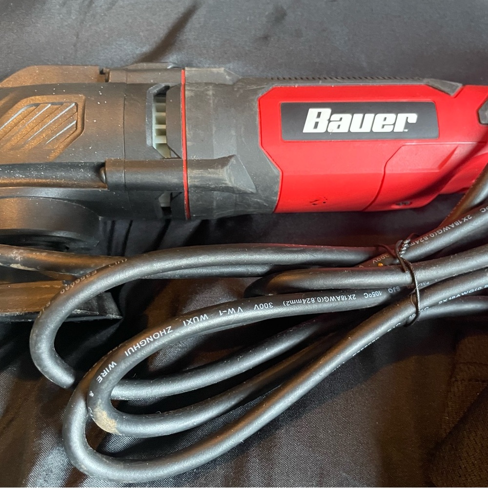 Bauer Red and Black Corded Power Tool